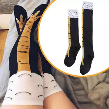 2 пары дышащих носков с куриными лапками для спорта, юбилея, шопинга, подарка на свадьбу black and yellow