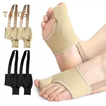 2 пары фиксаторов для пальцев ног с массажным шариком для стопы, ортопедический набор для коррекции косточки большого пальца ноги, разделитель большого пальца ноги, подушечки для снятия боли, распорки для пальцев ног L разноцветный