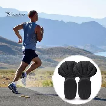 2 пары губчатых подушек для пятки, нескользящая, противоизносная, мягкая сетка, самоклеящиеся, облегчающие боль, ручки для пятки, подушечка для ухода за ногами, невидимые наклейки для стельки на пятке для женщин чёрный