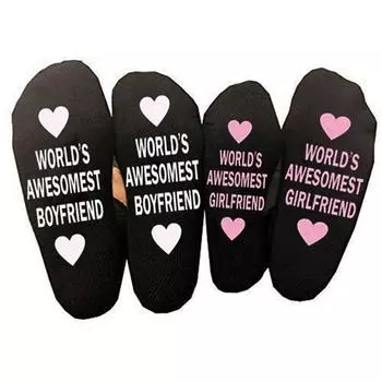 2 пары хлопковых унисекс носков, носки с принтом букв, персонализированные носки, парные носки