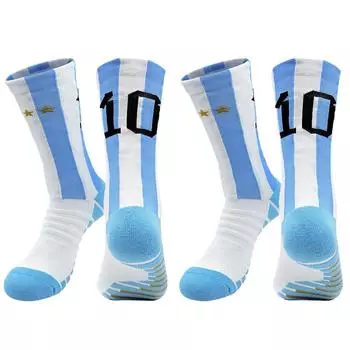 2 пары компрессионных носков № 10 для мужчин и женщин, для спорта, велоспорта, бега, футбола, баскетбола, регби, тенниса, скейтбординга, спортивные носки EU37-45 US7-10