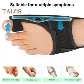 2 пары корректоров косточек на ногах, разделители пальцев ног, дышащие, легкие, ортопедические шины, регулируемые, поддержка вальгусной деформации большого пальца стопы для облегчения боли днем/ночью, комфорт, молоток 2 Pairs