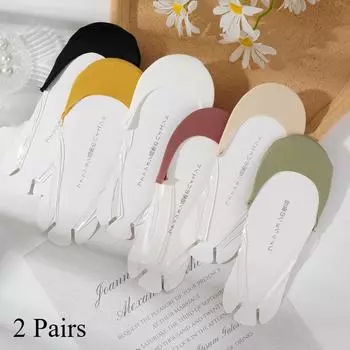 2 пары летних удобных мягких модных повседневных носков-лодочек высокого качества элегантные удобные практичные женские носки 35-39