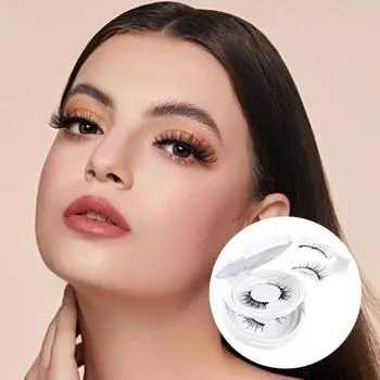 2 пары магнитных накладных ресниц с пинцетом, естественный вид, многоразовые магнитные 3D-накладные ресницы с аппликатором, инструменты для макияжа глаз для женщин 2 Pairs