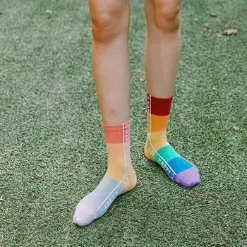 (2 пары) Модные носки с круглым вырезом Happy Smile WK12 23cm - 26cm