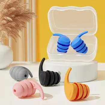 2 пары мягких силиконовых берушей, изоляция, защита ушей, беруши, защита от шума, храпа, беруши для сна, шумоподавление в путешествии