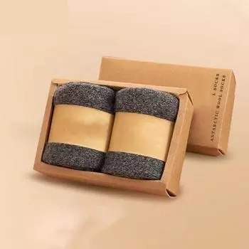 2 пары/Мужские носки Очень толстые шерстяные Высококачественные носки из мериносовой шерсти Деловые Осенне-зимние Удобные носки средней длины Большой размер Мужские EU38-46