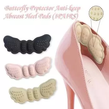 2 пары накладок на пятки для защиты бабочек для свободной обуви, большие вставки на каблуке чёрный