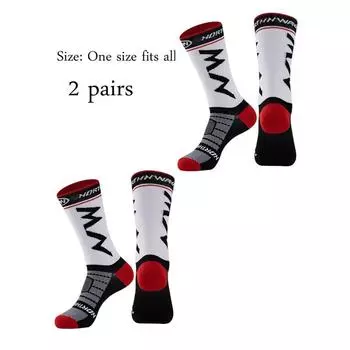 2 пары носков для бега на открытом воздухе, тренировок, езды на велосипеде, носки для марафона на открытом воздухе, носки для футбола, баскетбола