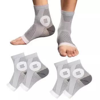 2 пары носков для невропатии, дышащие мужские и женские обезболивающие, компрессионные рукава для ног, без пальцев, артрит, защита лодыжки, поддерживающий бандаж XL синий