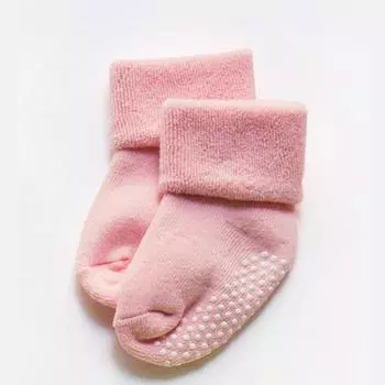 2 пары новых осенне-зимних толстых детских носков для малышей, хлопковые нескользящие детские носки для пола S 0-1 years old&COTTON