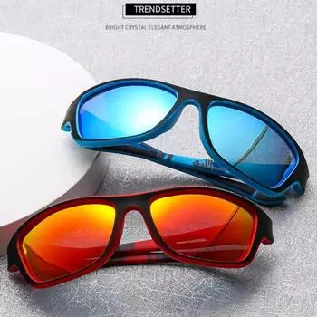 2 пары поляризованных солнцезащитных очков с защитой от ультрафиолета в стиле ретро, ветрозащитные линзы из поликарбоната, для дневного и ночного использования, блокируют солнечный свет, очки для отдыха на пляже, очки для активного отдыха A