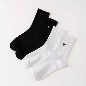 2 пары простых белых носков, женские спортивные носки, хлопковые милые носки с вышивкой в виде пчелы для девочек Y2k, корейский стиль One Size