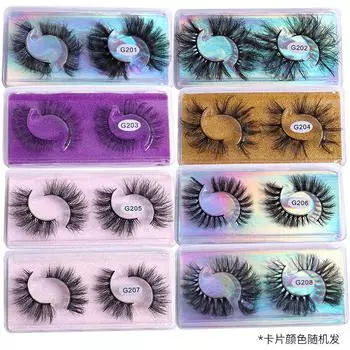 2 пары пушистых ресниц 8D Faux Mink Lashes Natural Look Lash Short Fake Nail Eyelash
