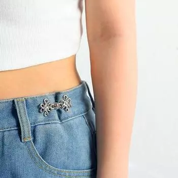 2 пары регулируемых затяжек, аксессуаров для одежды, не требующих скоб, самодельных пуговиц, пряжек на талии без гвоздей, китайских узлов, не требующих шитья