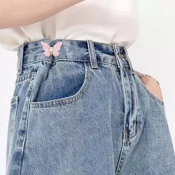 2 пары съемных пуговиц в форме бабочки, не требующих шитья, без гвоздей, без скоб, стягивающих пряжек, пуговиц на талии, аксессуаров для одежды