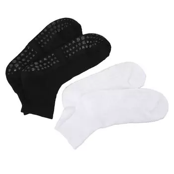 2 пары широких носков с захватами для мужчин и женщин, не стягивающие носки, высокие эластичные носки черного и белого цвета, большие размеры L