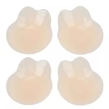 2 пары силиконовых накладок на соски в виде кошачьих ушей, многоразовые водонепроницаемые моющиеся накладки на соски для свадьбы