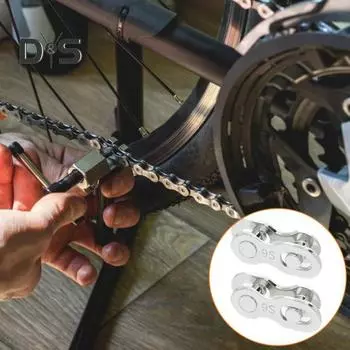 2 пары соединителей для звеньев велосипедной цепи, недостающее звено велосипедной цепи, волшебный соединительный соединитель, аксессуары для ремонта звеньев цепи для 9/10/11/12 скоростей L разноцветный