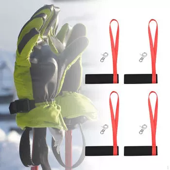 2 пары спортивных ремней для перчаток, аксессуары с металлическими кнопками, многофункциональный зимний поводок на запястье Kids