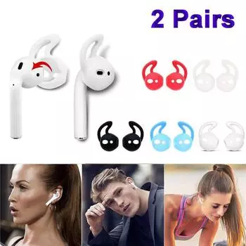 2 пары спортивных вкладышей для наушников-вкладышей, защитный чехол, чехлы для наушников с креплением на ухо прозрачный