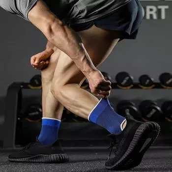 2 пары трикотажных спортивных защитных накладок для лодыжек, занятий спортом на открытом воздухе, фитнеса, баскетбола, высокоэластичных, дышащих, защитных приспособлений #467560 чёрный