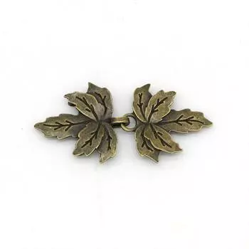 2 пары/упаковка винтажная сшитая одежда узел застежка накидка броши пуговицы в форме кленовых листьев зажим для кардигана
