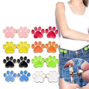 2 пары утягивающих поясов для джинсов, регулируемые пряжки для брюк, удлинитель талии для джинсов, регулируемый удлинитель талии для джинсов, кнопка чёрный