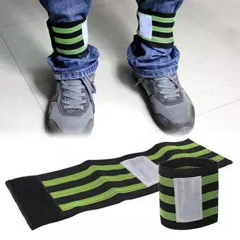 2 пары велосипедных ремней, защитные брюки для велосипеда, ремень для ног, велосипедный ремень, легкая завязка, фиксированные брюки с ночным предупреждением