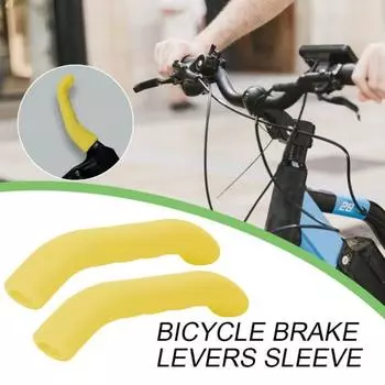 2 пары велосипедных тормозных рычагов, рукава, простая установка, универсальные противоскользящие защитные чехлы для тормозных ручек, аксессуары чёрный