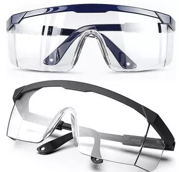 2 пары защитных очков с защитой от брызг, ветрозащитой и пылью, лабораторные промышленные защитные очки для верховой езды, мужские и женские очки синий