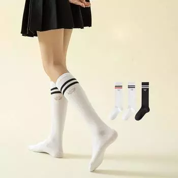 2 пары женских гольфов, высокие белые хлопковые носки Лолита, студенческие чулки 2000 года для женщин, сексуальные тонкие длинные носки