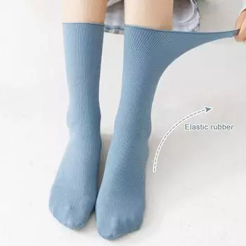 2 пары женских летних носков средней длины, тонкие противоскользящие охлаждающие однотонные высокоэластичные впитывающие пот домашние носки для взрослых, домашние носки для йоги, сложенные носки