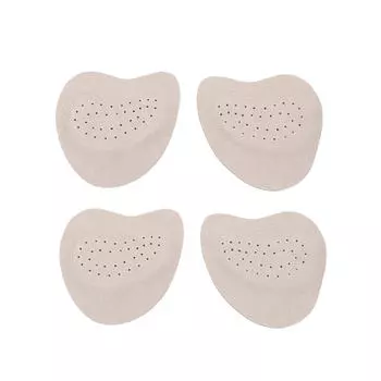 2 пары женских подушечек под пятку, нескользящие подушечки для передней части стопы, самоклеящиеся вставки для обуви, удобные гелевые подушечки для босоножек на высоком каблуке, уход за ногами, свиная кожа 80% One Size бежевый