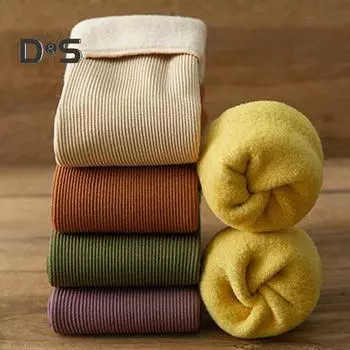 2 пары женских зимних носков средней длины, однотонные, высокоэластичные, сохраняющие тепло, легкие, удобные, теплые, повседневные, спортивные носки света кофе