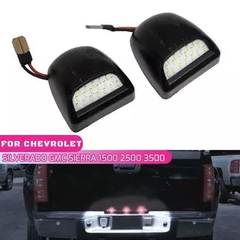 2 PCS 12V 6500K for GMC/Chevrolet/Cadillac/Silverado High Brightness White Truck Car LED License Plate Light