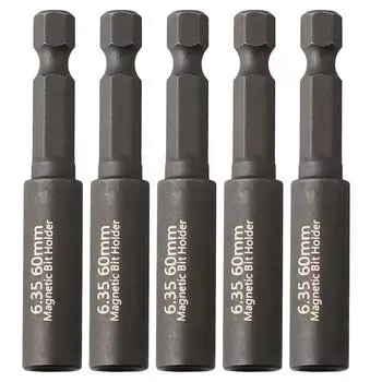 2 Pcs 1/4In Head Extension Rod Screwdriver Magnetic Transfer Electric Drill Driver Batch Head Extension Rod 60mm