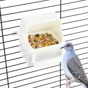 2 Pcs Bird Feeder Plastic Hanging Parakeet Parrot Cockatiel Budgies Canaries Lovebirds Food Dispenser BIrd Cage Accessories