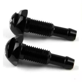 2 Pcs CNC Car Windshield Wiper Water Nozzles Hood Spray Jet Window Washer Nozzle