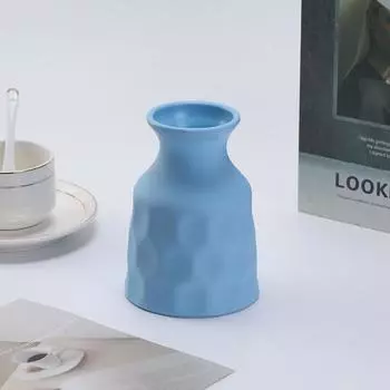 2 Pcs Durable Hydroponic Plant Vase Cute Plastic Vase Ornaments Short Neck Flower Vase Home розовый