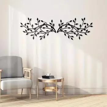 2 Pcs Elegant Metal Tree Leaf Wall Decor for Indoor and Outdoor Decoration Perfect for Kitchen Bathroom Living Room