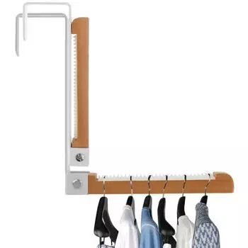 2 Pcs Folding Over The Door Hanger Clothes Drying Rack Portable Space Saving Home Multi-function Travel Hanger Rack