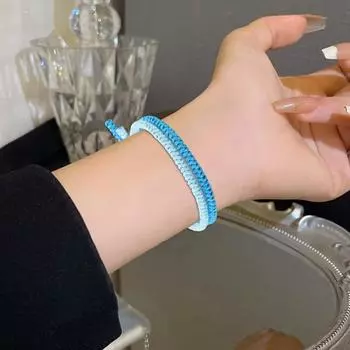 2 Pcs Friendship Bracelets Hand-woven Braided Rope Adjustable Woven Bracelet Symbolic Colors for F