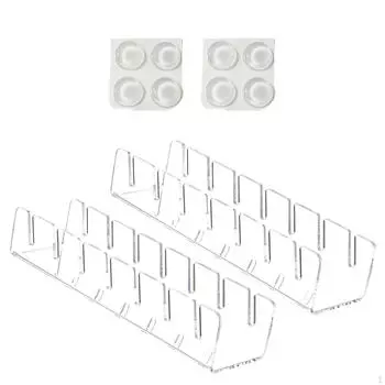 2 Pcs Hat Holders, Multi-Purpose Acrylic Rack, Baseball Cap Display Organizer, Dresser, Closet чистый