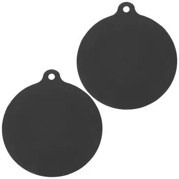 2 Pcs Induction Cooker Silicone Mat Household Accessory Heat-resistant Pad Round Microwave Oven Protector Pot Fiberglass 19.00X16.00X0.10CM