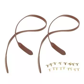 2 Pcs Leather Bag Strap Replacement Bag Belt Wide Crossbody Strap DIY Messenger Strap for Shoulder Bag Handbags коричневый