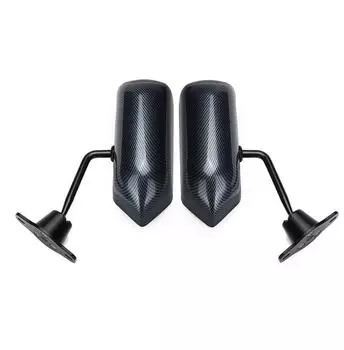 2 Pcs Manual Adjustable F1 Style Carbon Fiber Color Car SUV Side Rearview Mirror