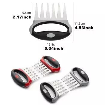 2 Pcs Meat Shredder Claws with Ultra-Sharp Blades for Shredding Meat Handle Chicken Shredder Turkey Lifters BBQ Grilling Gifts