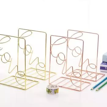 2 Pcs Metal Telescopic Bookstands - Doubling as Desktop Storage Racks,Ideal for Home Background Decoration in Family Studies,Living Rooms and Bedrooms