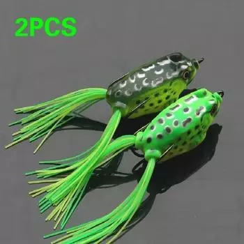2 Pcs New Toad Frog Soft Tube Fishing LureHanging Fishing Bait Tool Frog LuresSuitable for Better Fishs Randomly 2 Pcs